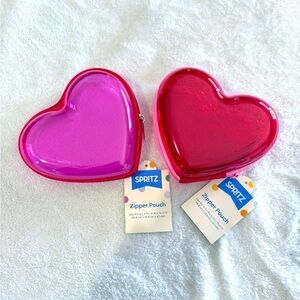 Target Valentine's Day Plastic Gift Pouch Bag Heart Red & Pink Set
